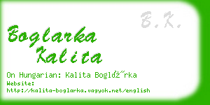 boglarka kalita business card